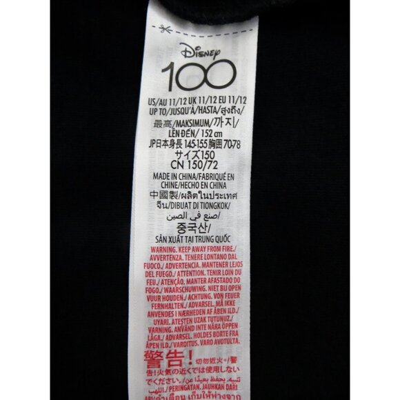 Disney 100 Years of Wonder Spirit Jersey Tee Shirt Black Girls SZ 11-12 - Picture 6 of 7